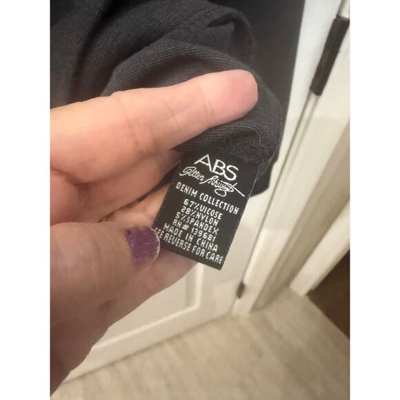 ABS by Allen Schwartz womans long sleeve top Sz M heathered gray - Picture 6 of 10